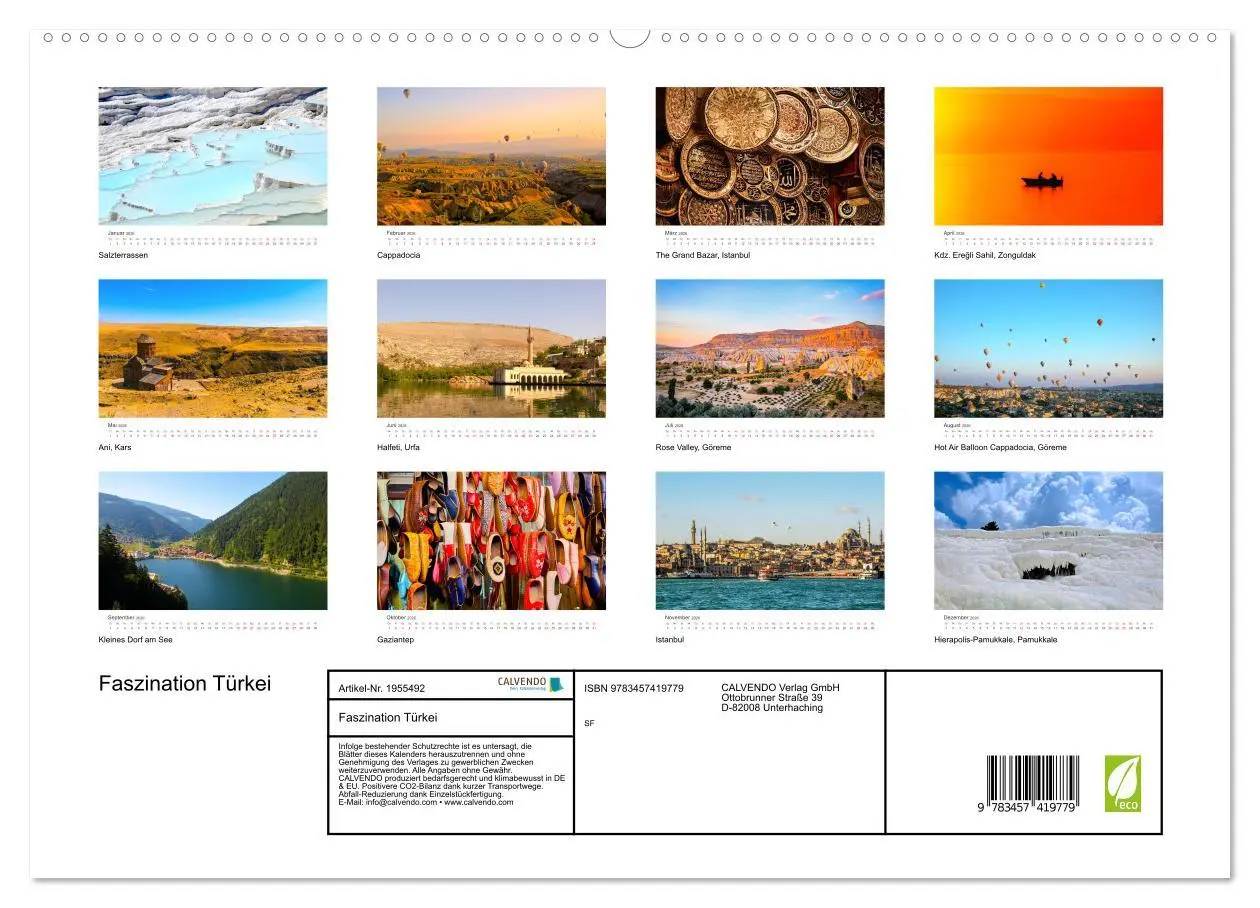 Bild: 9783457419779 | Faszination Türkei (hochwertiger Premium Wandkalender 2026 DIN A2...