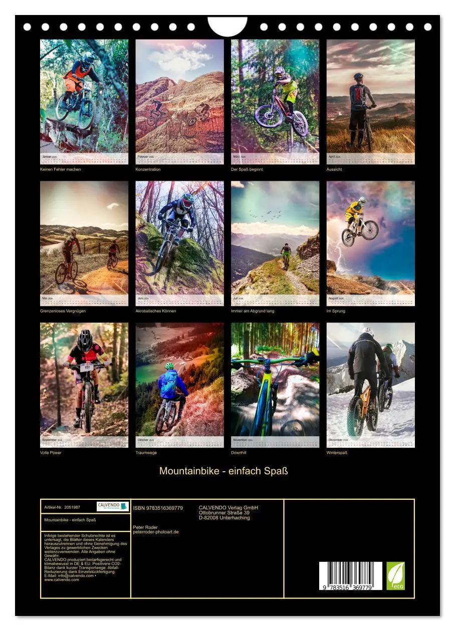 Bild: 9783516369779 | Mountainbike - einfach Spaß (Wandkalender 2026 DIN A4 hoch),...