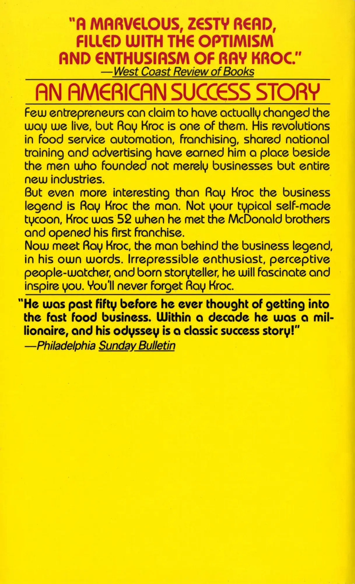 Rückseite: 9780312929879 | Grinding It Out | Ray Kroc | Taschenbuch | St Martins Mass Market