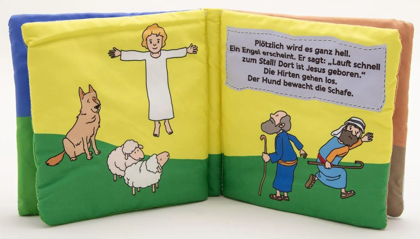 Bild: 9783417289879 | Mein Knister-Stoff-Buch von Weihnachten | Mit den Hirten zur Krippe