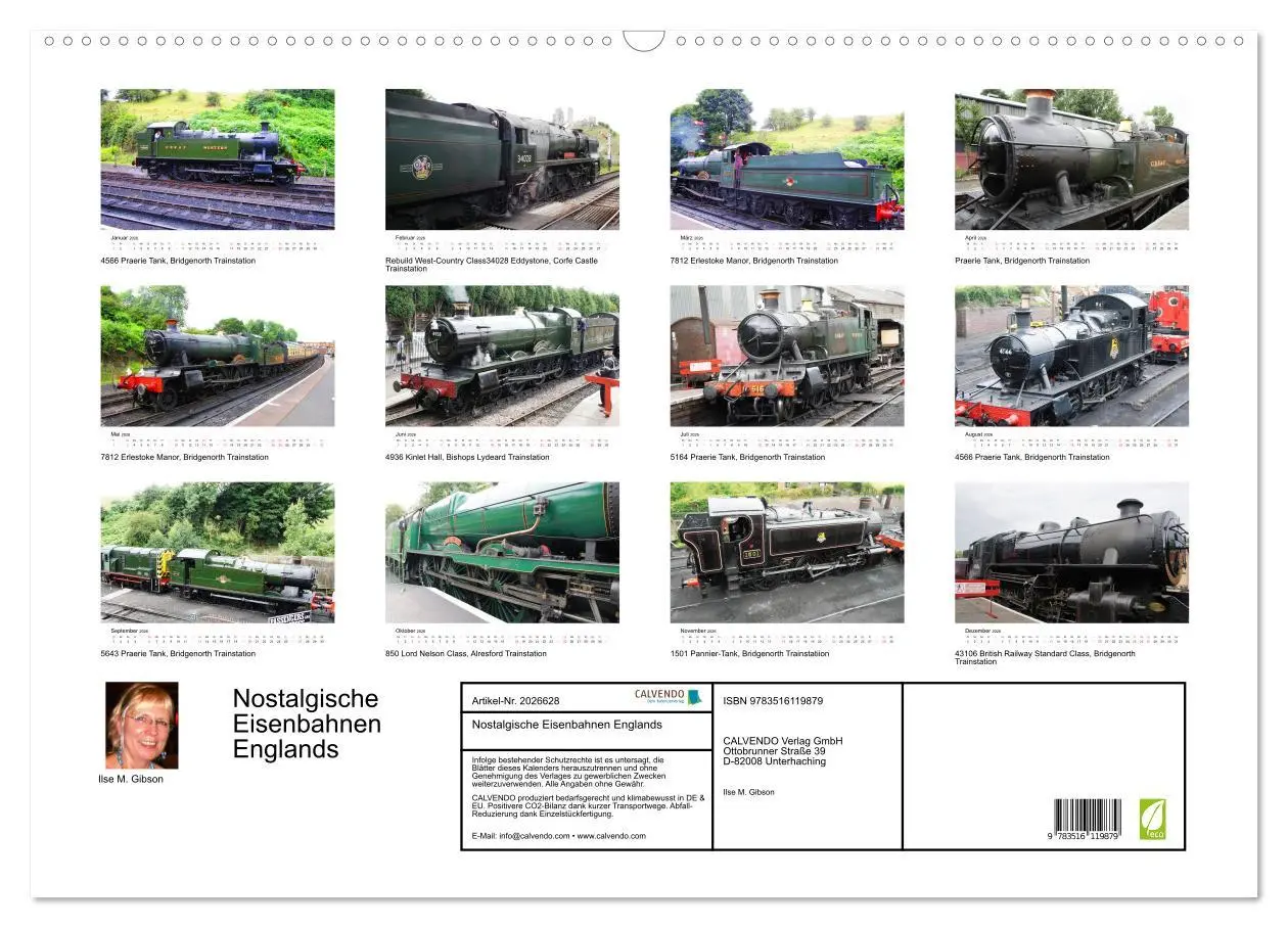 Bild: 9783516119879 | Nostalgische Eisenbahnen Englands (Wandkalender 2026 DIN A2 quer),...