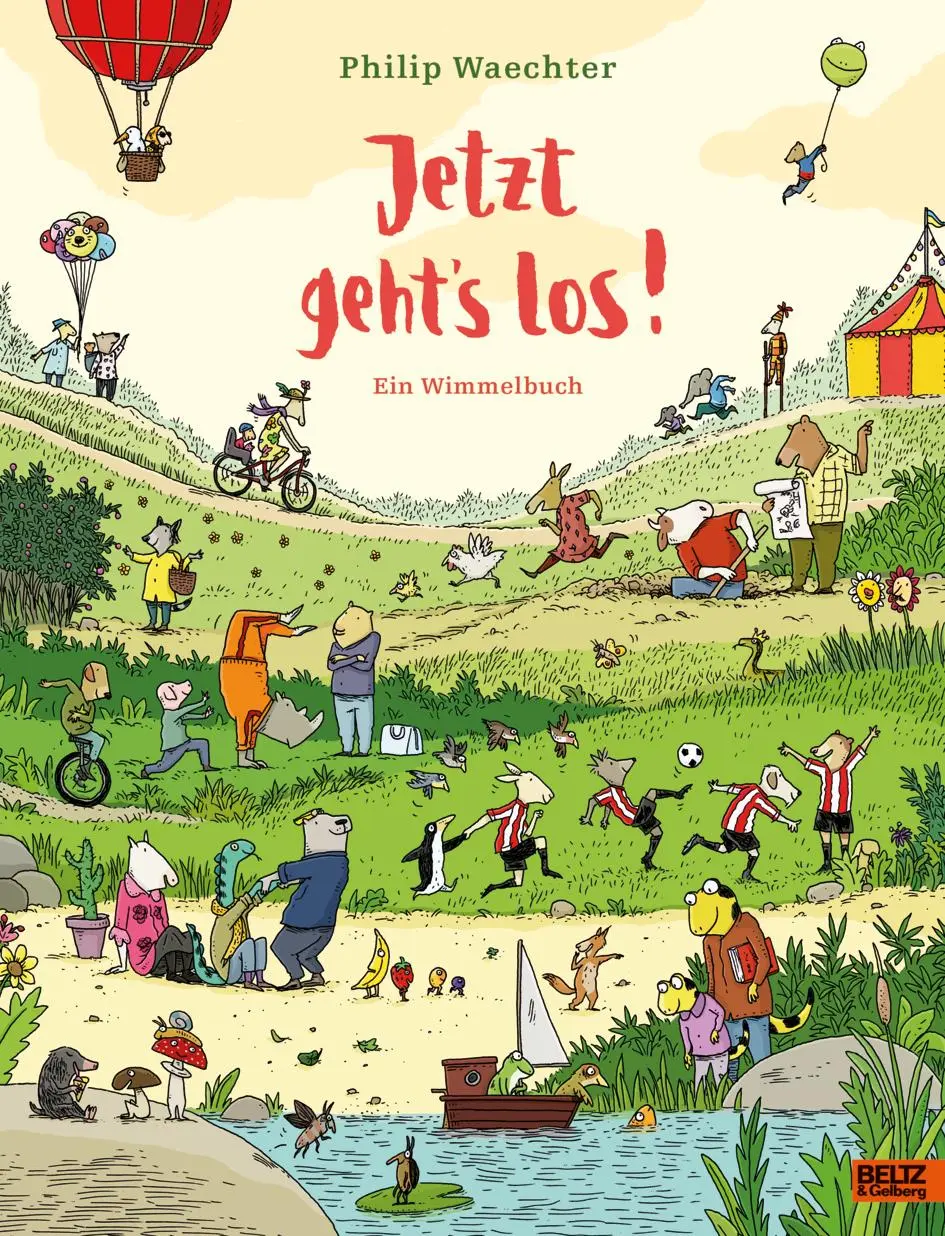 Cover: 9783407759979 | Jetzt geht's los. Ein Wimmelbuch | Vierfarbiges Pappbilderbuch | Buch