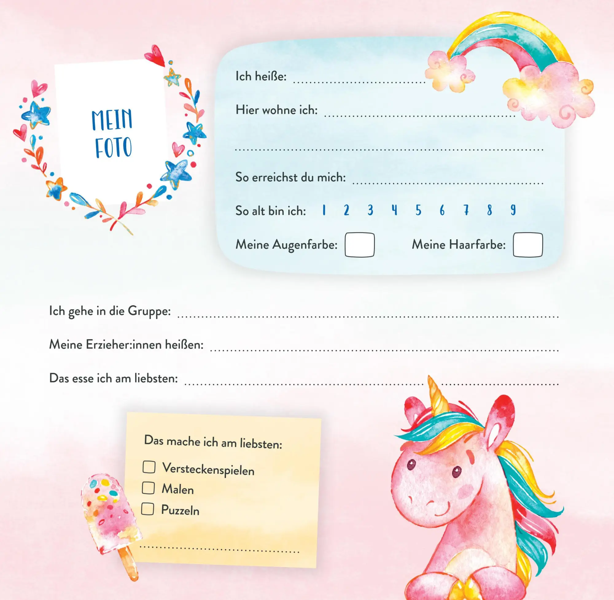 Bild: 9783833909979 | Meine Kindergartenfreunde - Einhörner | Buch | 64 S. | Deutsch | 2025
