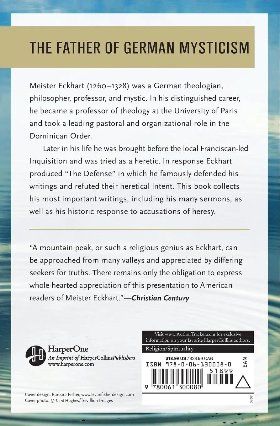 Rückseite: 9780061300080 | Meister Eckhart | Meister Eckhart | Taschenbuch | Englisch | 2009