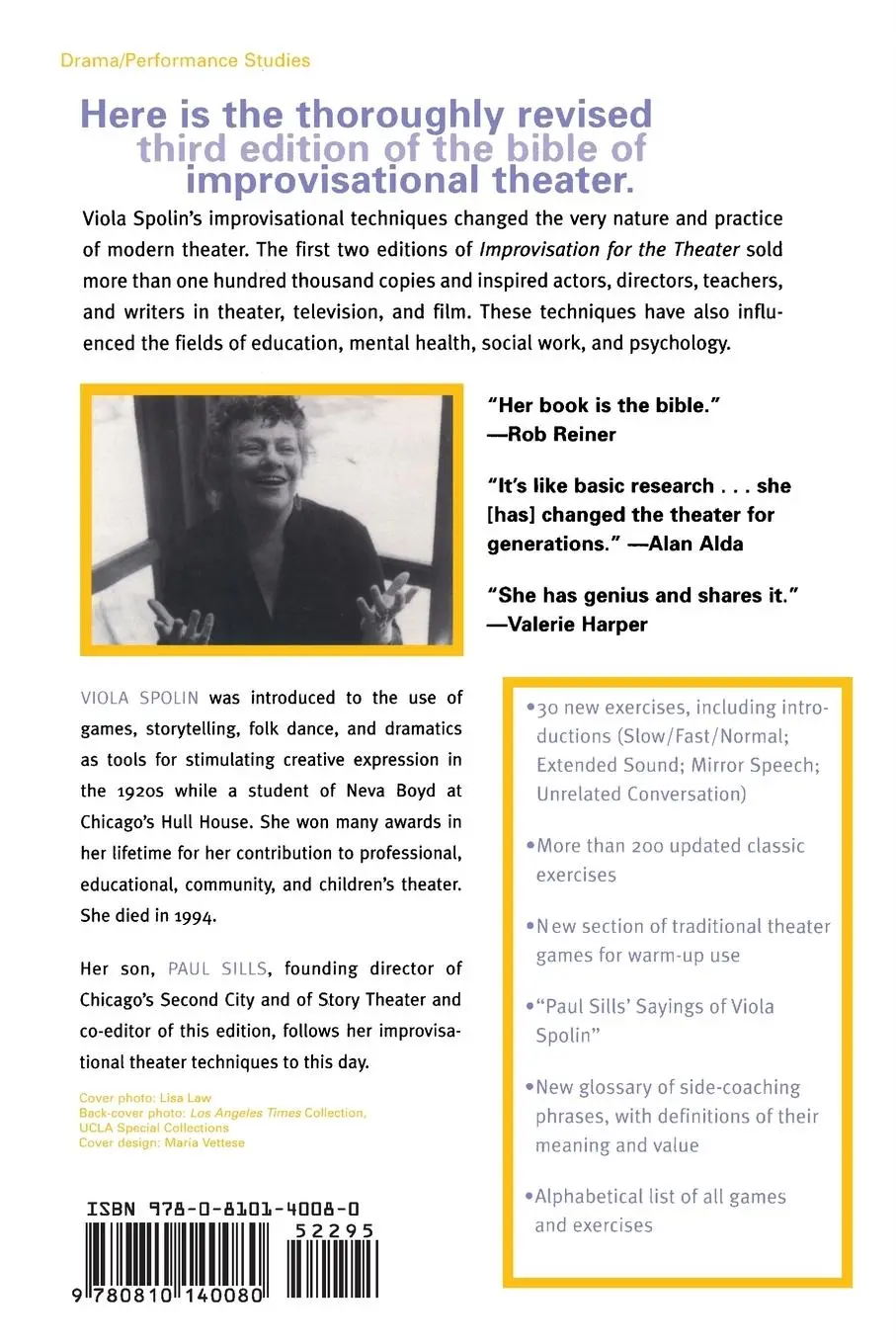 Rückseite: 9780810140080 | Improvisation for the Theater | Viola Spolin | Taschenbuch | Englisch