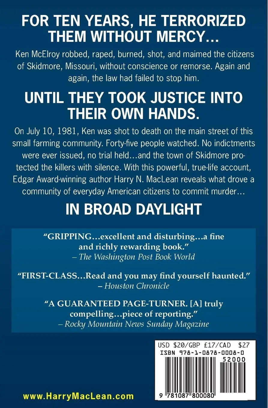 Rückseite: 9781087800080 | In Broad Daylight | A murder in Skidmore, Missouri | Harry N. Maclean