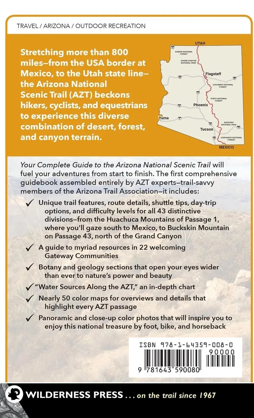 Rückseite: 9781643590080 | Your Complete Guide to the Arizona National Scenic Trail | Buch | 2018