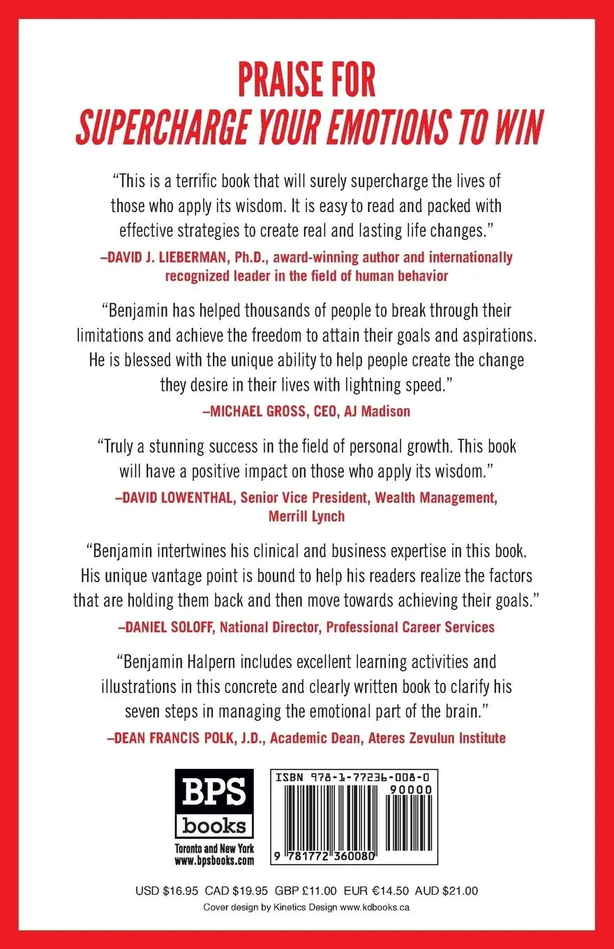 Rückseite: 9781772360080 | Supercharge Your Emotions to Win | Benjamin Halpern | Taschenbuch