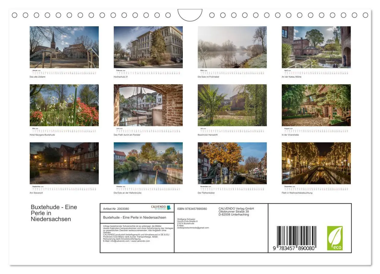 Bild: 9783457890080 | Buxtehude - Eine Perle in Niedersachsen (Wandkalender 2026 DIN A4...