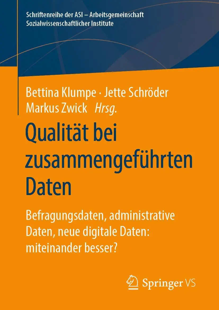 Cover: 9783658310080 | Qualität bei zusammengeführten Daten | Bettina Klumpe (u. a.) | Buch Cover: 9783658310080 | Qualität bei zusammengeführten Daten | Bettina Klumpe (u. a.) | Buch