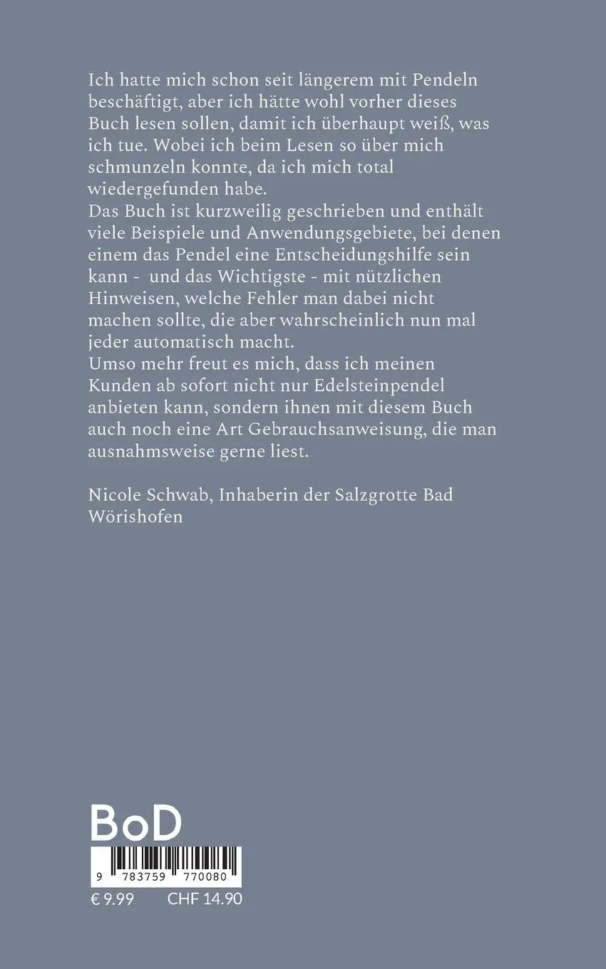 Rückseite: 9783759770080 | Bing Pendel schwing | Handbuch für werdende Pendel Experten | Weis