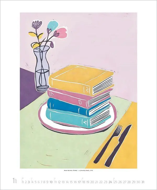 Bild: 9783819300080 | Literary Art 2027 | Verlag Korsch | Kalender | Spiralbindung | 14 S.