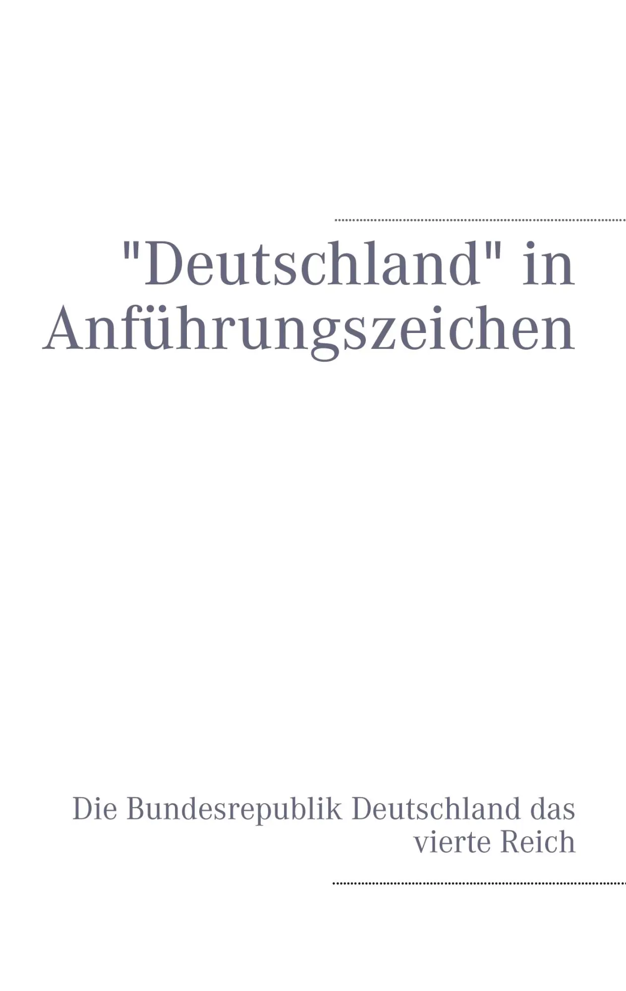 Cover: 9783842380080 | "Deutschland" in Anführungszeichen | Gregor Paul Braun | Taschenbuch