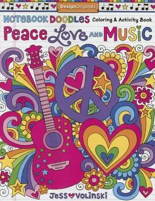 Cover: 9781497200180 | Notebook Doodles Peace, Love, and Music | Coloring &amp; Activity Book