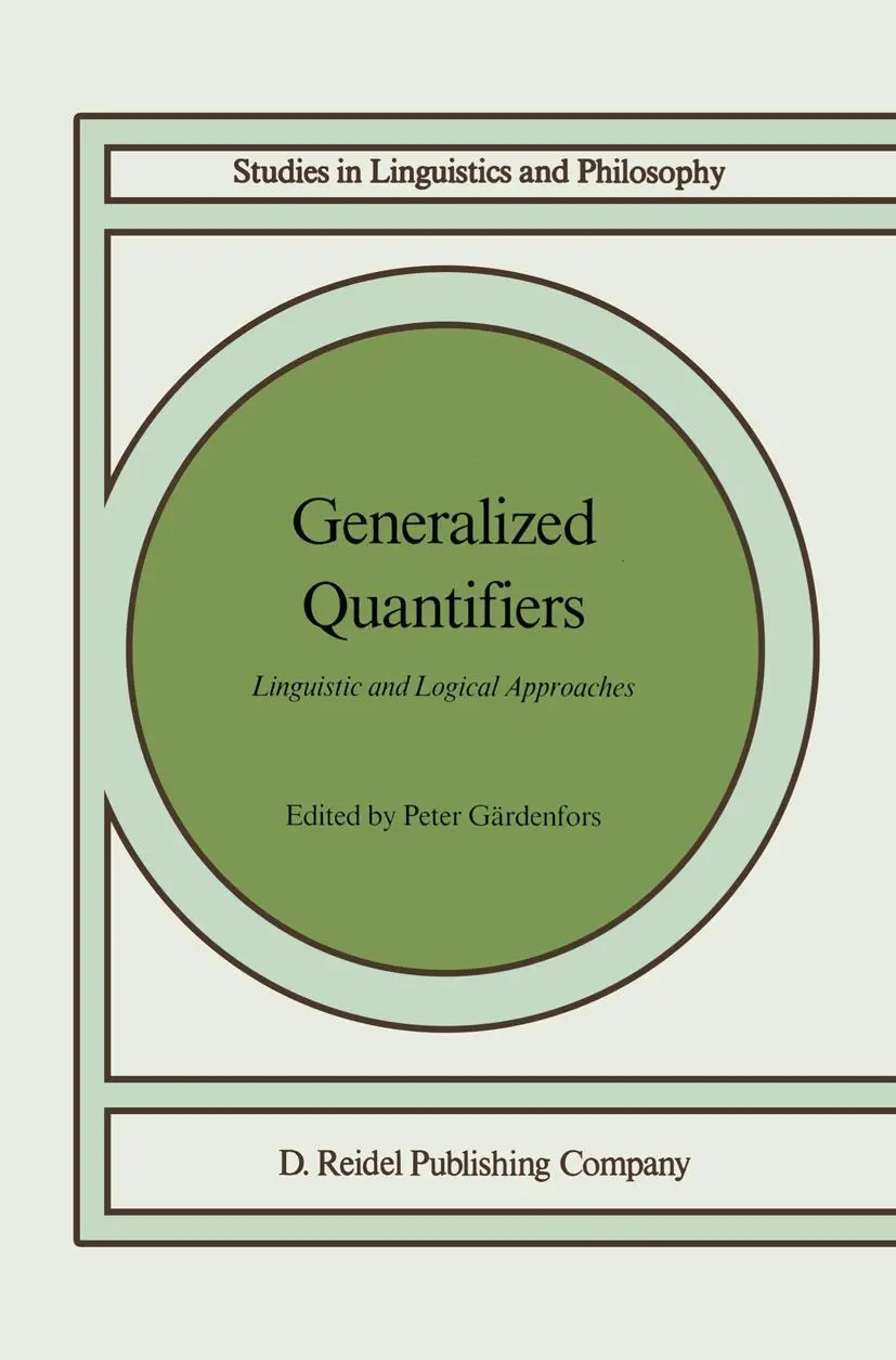 Cover: 9781556080180 | Generalized Quantifiers | Linguistic and Logical Approaches | Buch