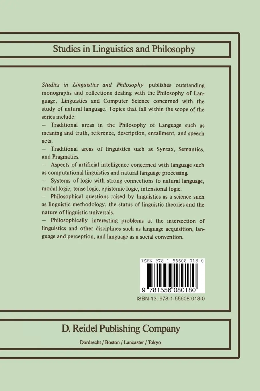 Rückseite: 9781556080180 | Generalized Quantifiers | Linguistic and Logical Approaches | Buch