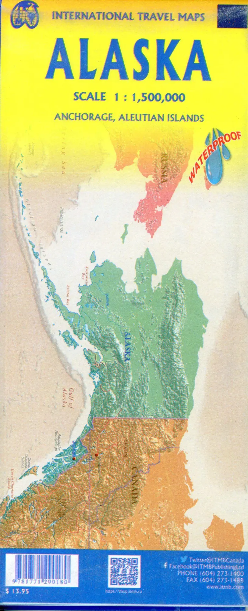 Cover: 9781771290180 | Alaska 1:1 500 000 | ITM Map | (Land-)Karte | International Travel Map