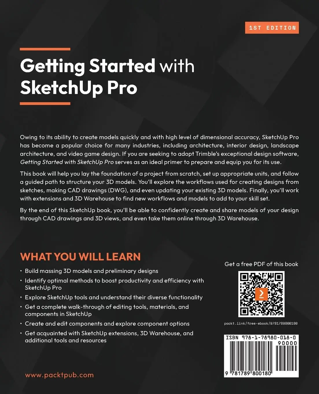 Rückseite: 9781789800180 | Getting Started with SketchUp Pro | David S. Sellers | Taschenbuch