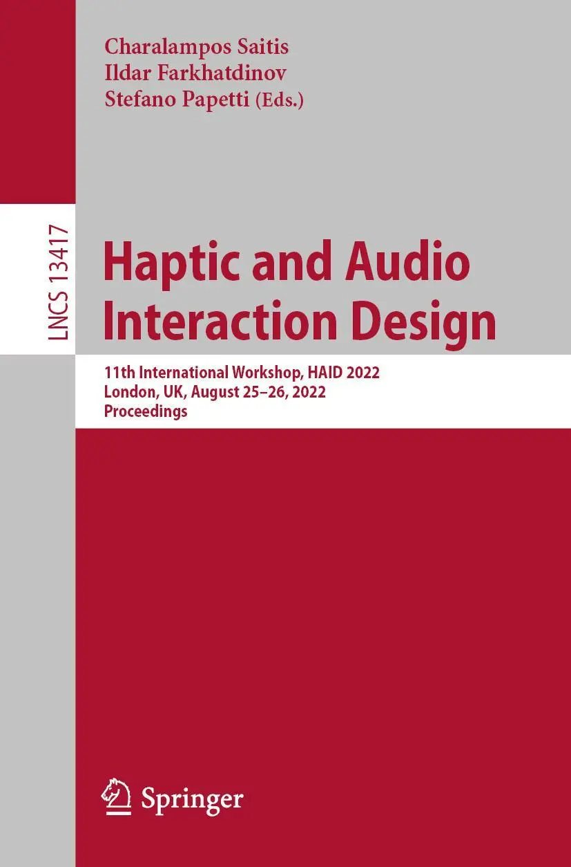 Cover: 9783031150180 | Haptic and Audio Interaction Design | Charalampos Saitis (u. a.) | xii