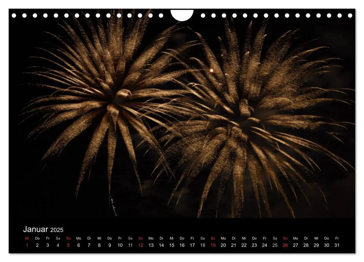 Bild: 9783435790180 | Feuerwerk (Wandkalender 2025 DIN A4 quer), CALVENDO Monatskalender