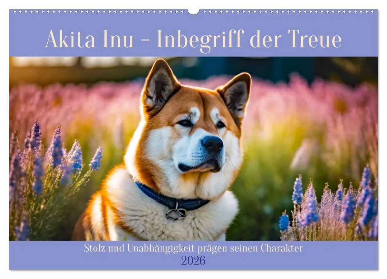 Cover: 9783457400180 | Akita Inu - Inbegriff der Treue (Wandkalender 2026 DIN A2 quer),...