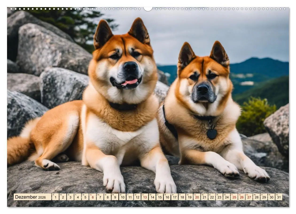 Bild: 9783457400180 | Akita Inu - Inbegriff der Treue (Wandkalender 2026 DIN A2 quer),...