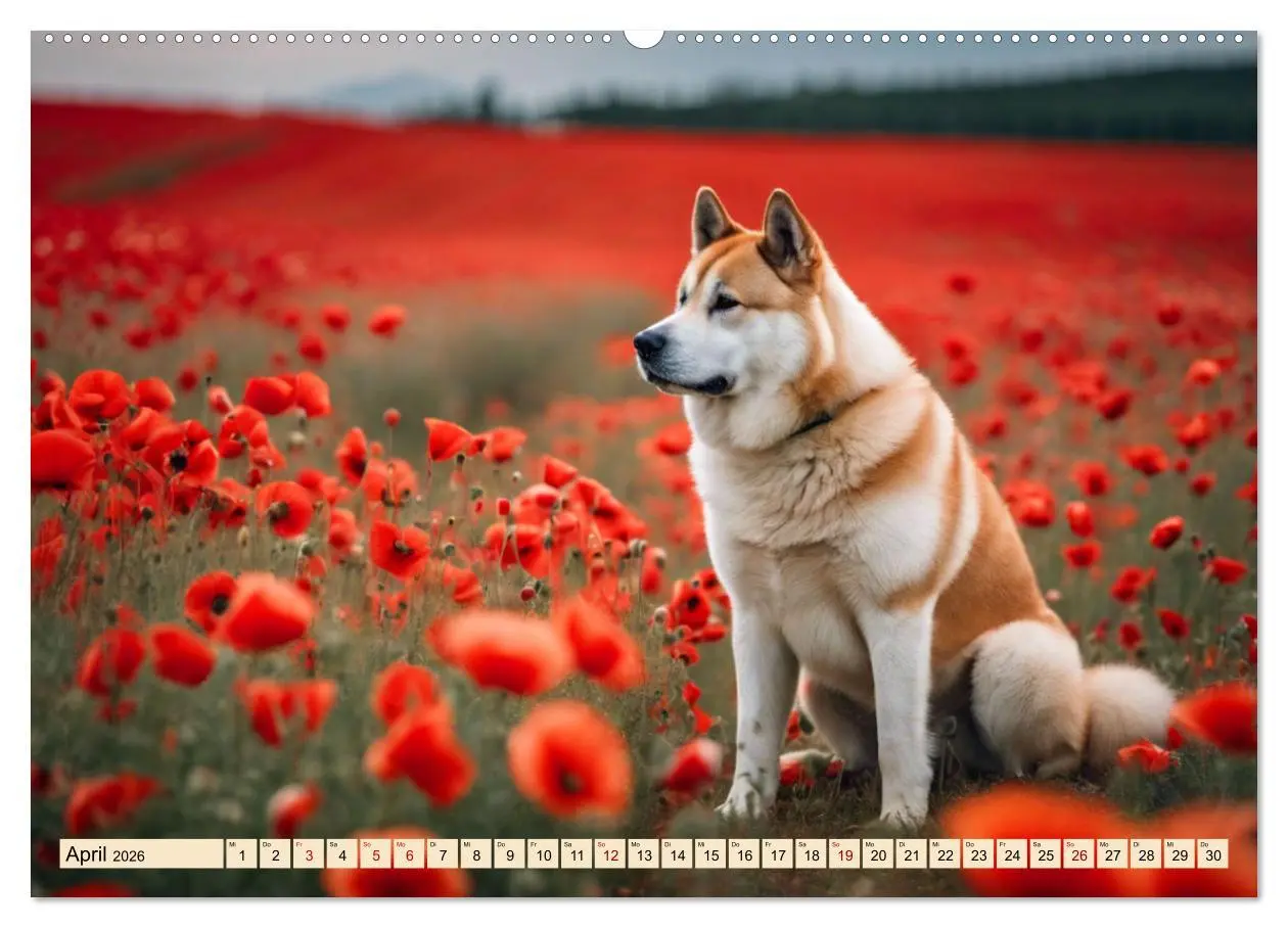 Bild: 9783457400180 | Akita Inu - Inbegriff der Treue (Wandkalender 2026 DIN A2 quer),...