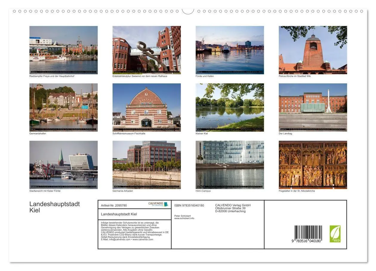 Bild: 9783516040180 | Landeshauptstadt Kiel (hochwertiger Premium Wandkalender 2026 DIN...