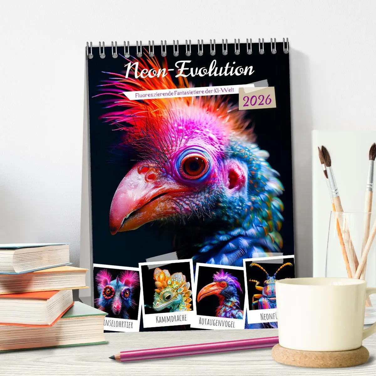 Bild: 9783516280180 | Neon-Evolution - Fluoreszierende Fantasietiere der KI-Welt...