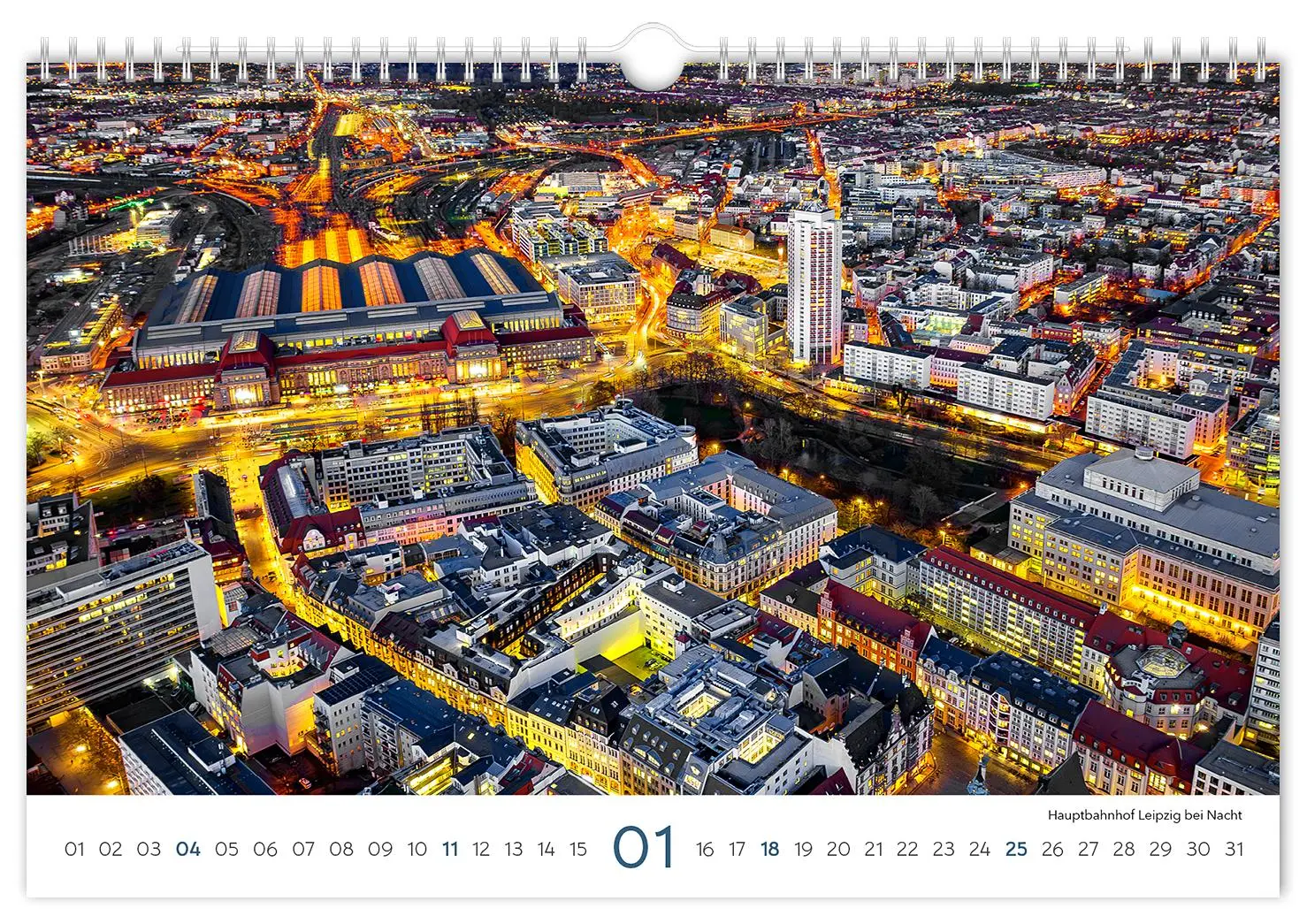 Bild: 9783910680180 | Kalender Leipzig 2026 | 30 x 20 cm weißes Kalendarium | Peter Schubert