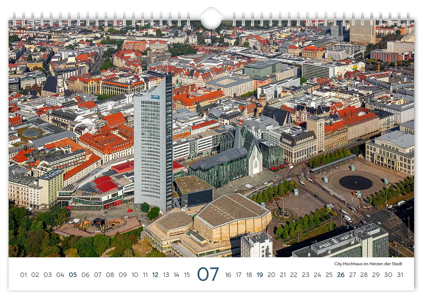 Bild: 9783910680180 | Kalender Leipzig 2026 | 30 x 20 cm weißes Kalendarium | Peter Schubert
