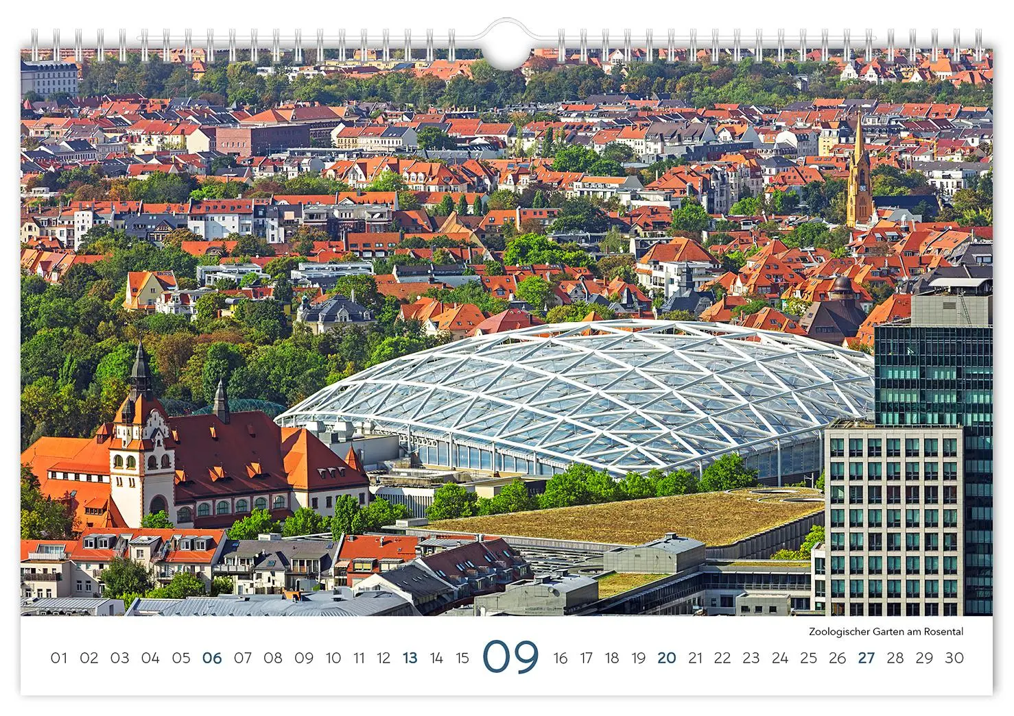 Bild: 9783910680180 | Kalender Leipzig 2026 | 30 x 20 cm weißes Kalendarium | Peter Schubert
