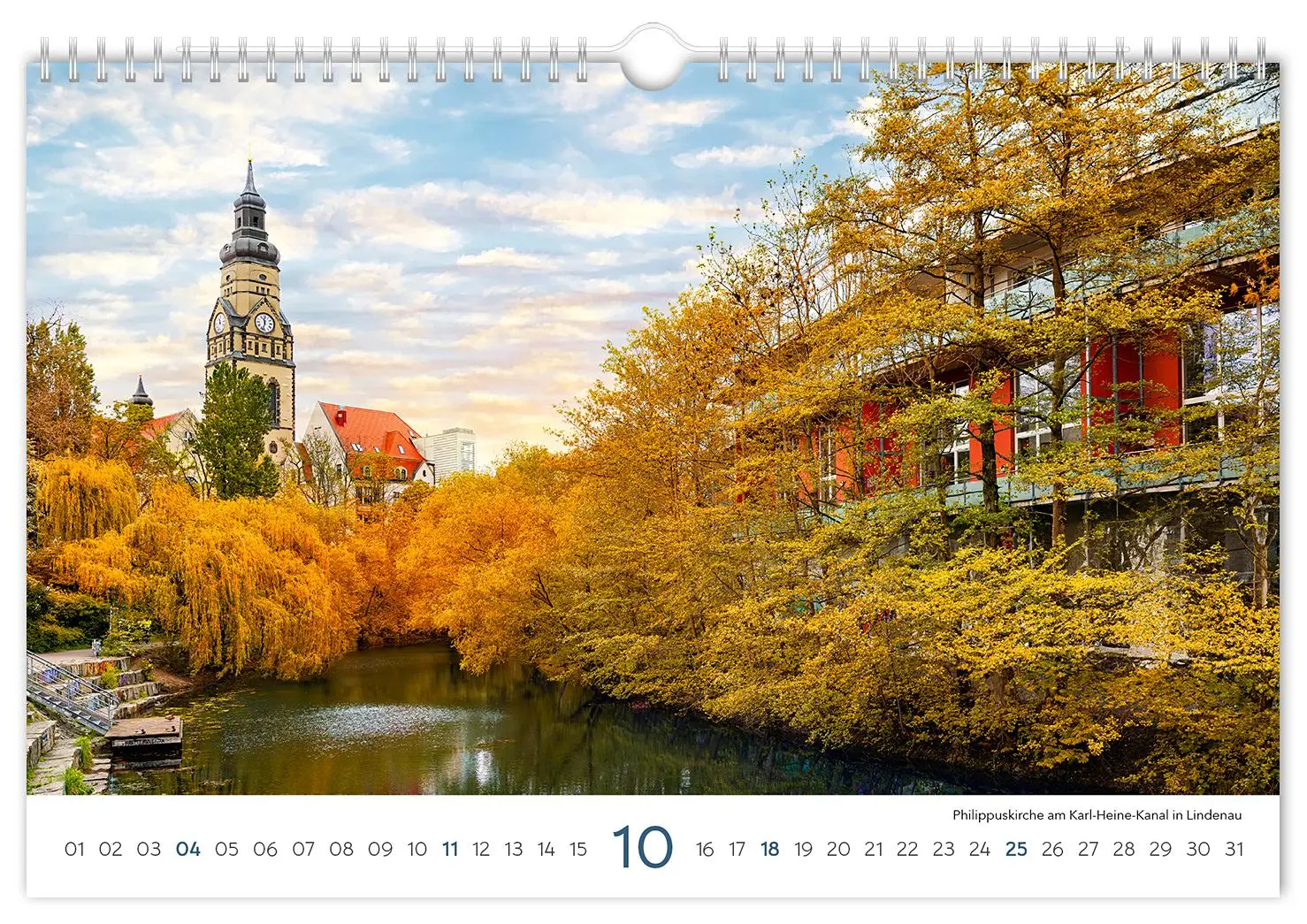 Bild: 9783910680180 | Kalender Leipzig 2026 | 30 x 20 cm weißes Kalendarium | Peter Schubert