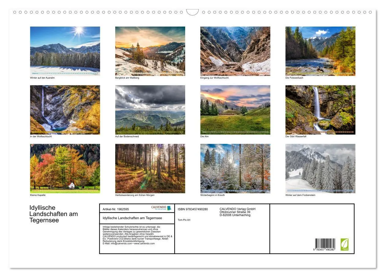 Bild: 9783457490280 | Idyllische Landschaften am Tegernsee (Wandkalender 2026 DIN A2...