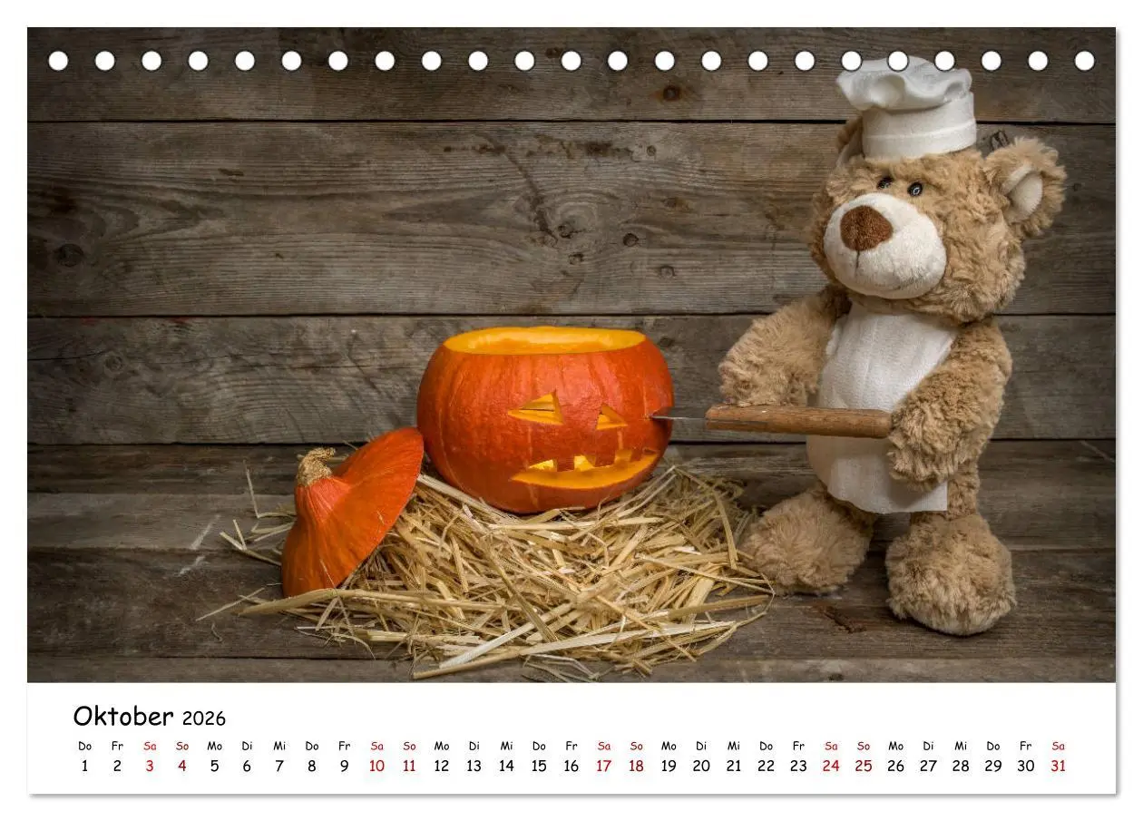 Bild: 9783457700280 | Eddy, der Teddy (Tischkalender 2026 DIN A5 quer), CALVENDO...