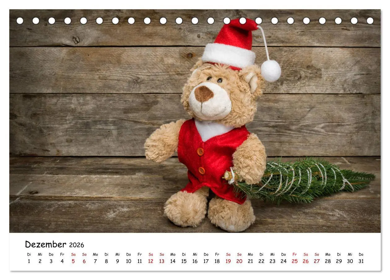 Bild: 9783457700280 | Eddy, der Teddy (Tischkalender 2026 DIN A5 quer), CALVENDO...