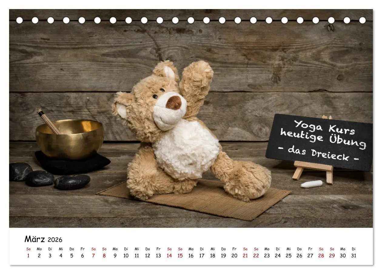 Bild: 9783457700280 | Eddy, der Teddy (Tischkalender 2026 DIN A5 quer), CALVENDO...