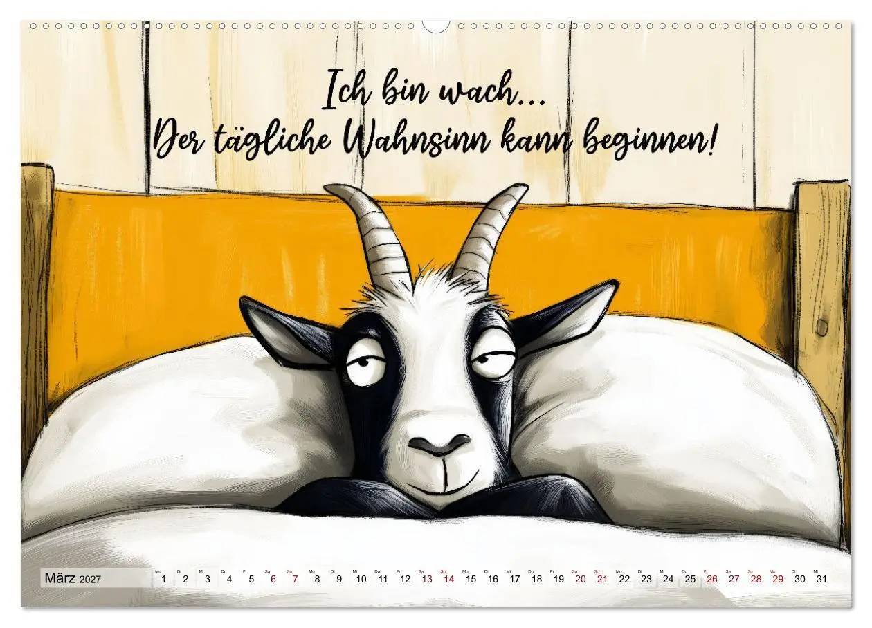 Bild: 9783569050280 | Ziegen, süß aber psycho (Wandkalender 2027 DIN A2 quer), CALVENDO...