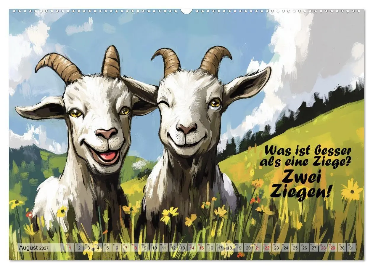 Bild: 9783569050280 | Ziegen, süß aber psycho (Wandkalender 2027 DIN A2 quer), CALVENDO...