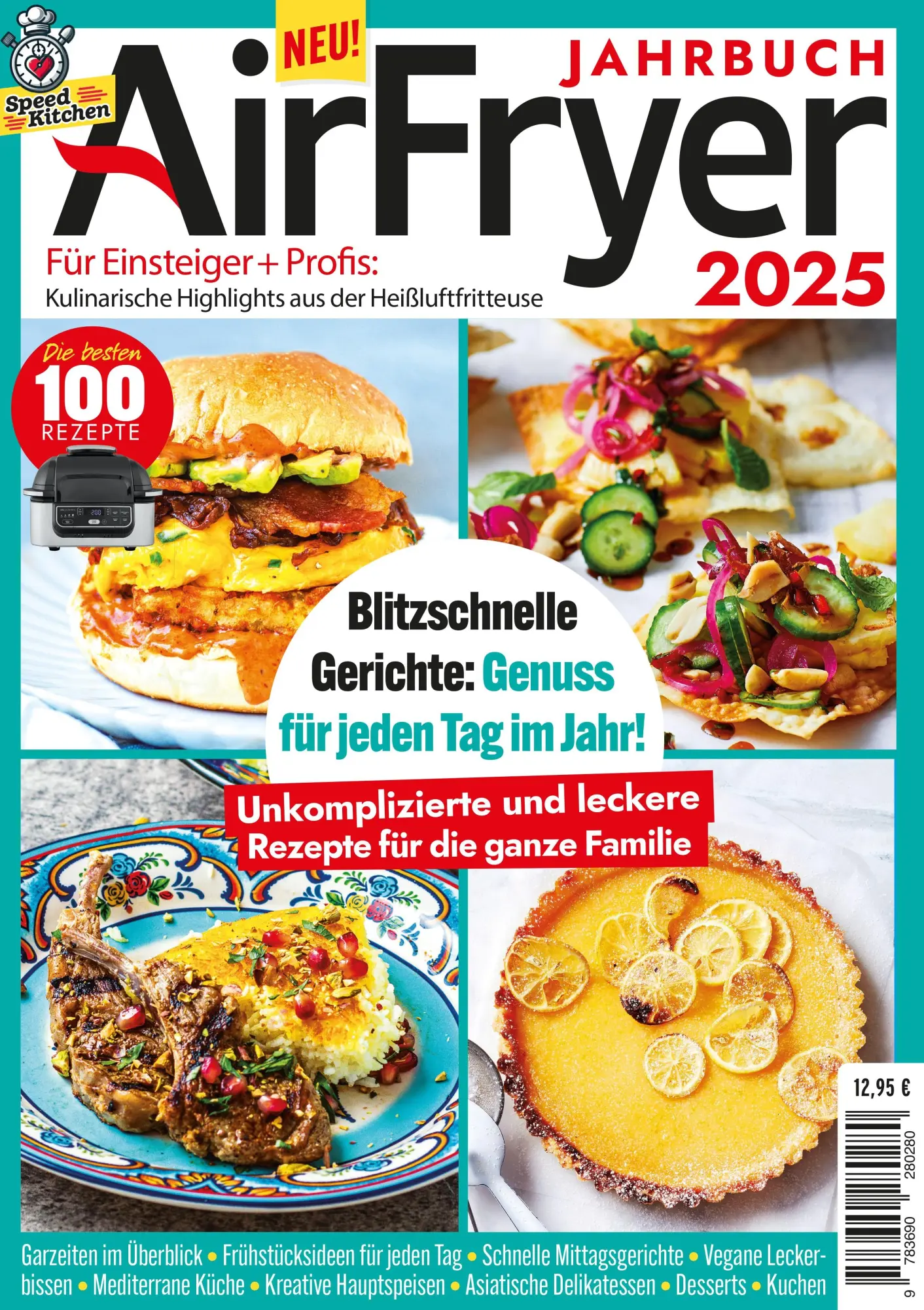 Cover: 9783690280280 | Airfryer Speed Kitchen | Jahrbuch über 100 Rezepte | Alena Kerbel