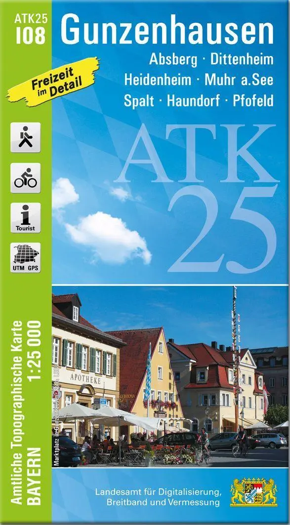 Cover: 9783987760280 | ATK25-I08 Gunzenhausen (Amtliche Topographische Karte 1:25000) | 2024
