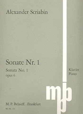 Cover: 9790203000280 | Sonate Nr. 1 op. 6 | f-Moll | Alexander Skrjabin | Buch