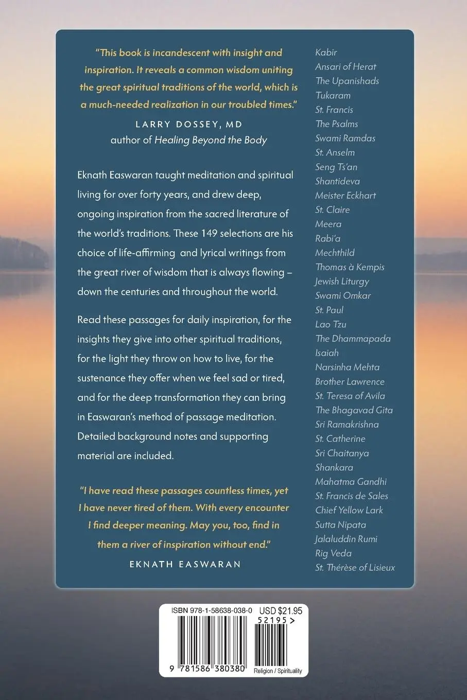 Rückseite: 9781586380380 | God Makes the Rivers to Flow | Eknath Easwaran | Taschenbuch | 2009