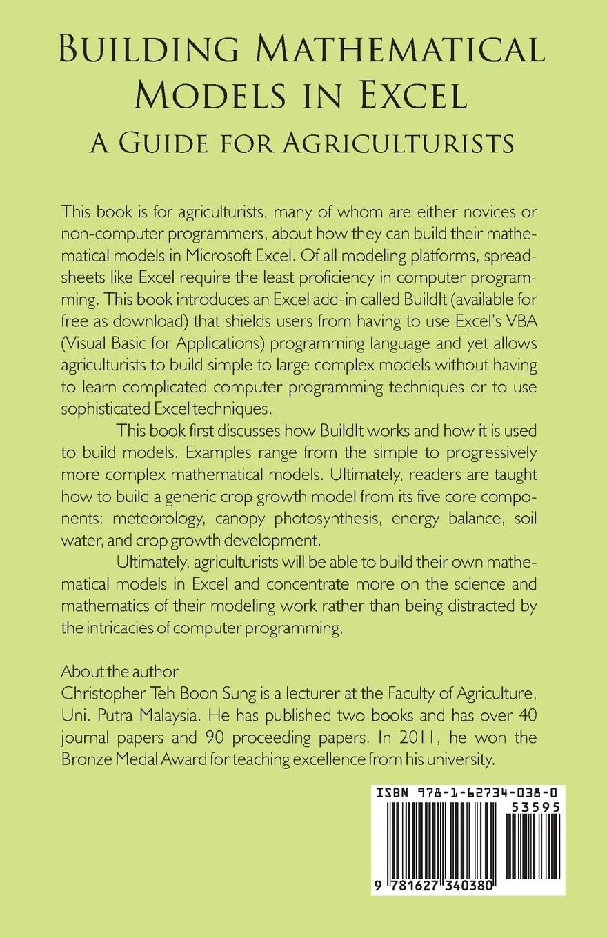 Rückseite: 9781627340380 | Building Mathematical Models in Excel | A Guide for Agriculturists