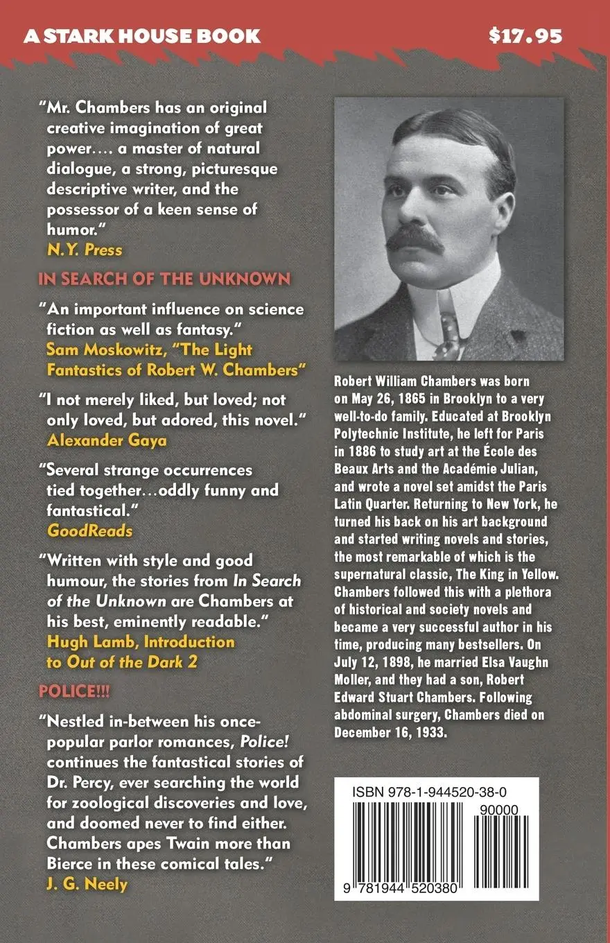 Rückseite: 9781944520380 | In Search of the Unknown / Police!!! | Robert W. Chambers | Buch