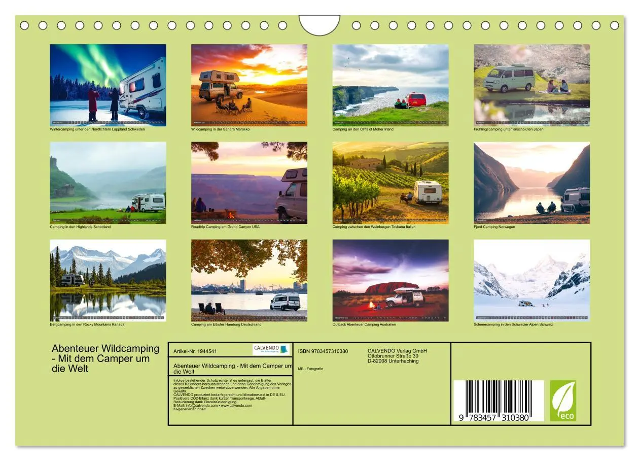 Bild: 9783457310380 | Abenteuer Wildcamping - Mit dem Camper um die Welt (Wandkalender...