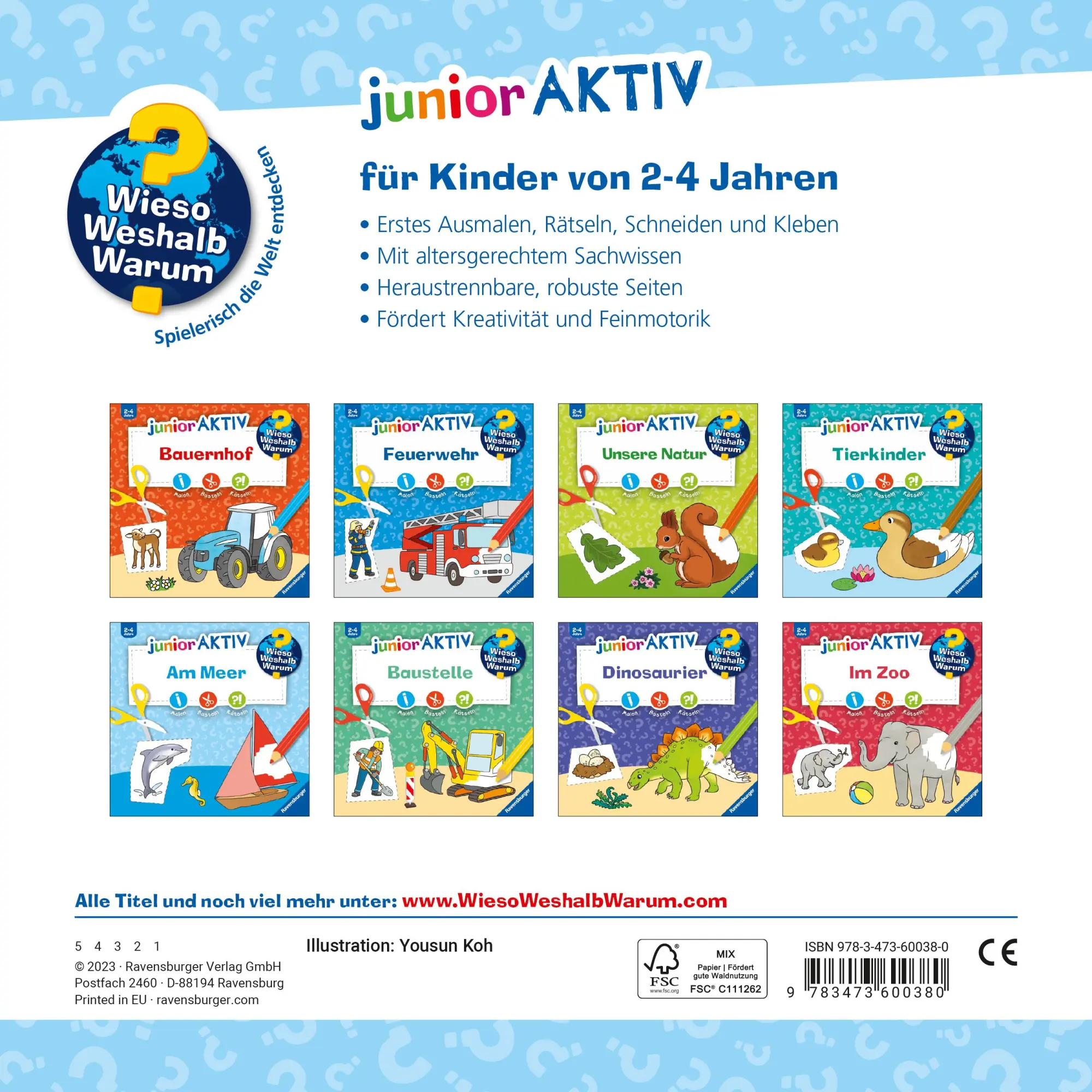 Rückseite: 9783473600380 | Wieso? Weshalb? Warum? junior AKTIV - Am Meer | Yousun Koh | Buch