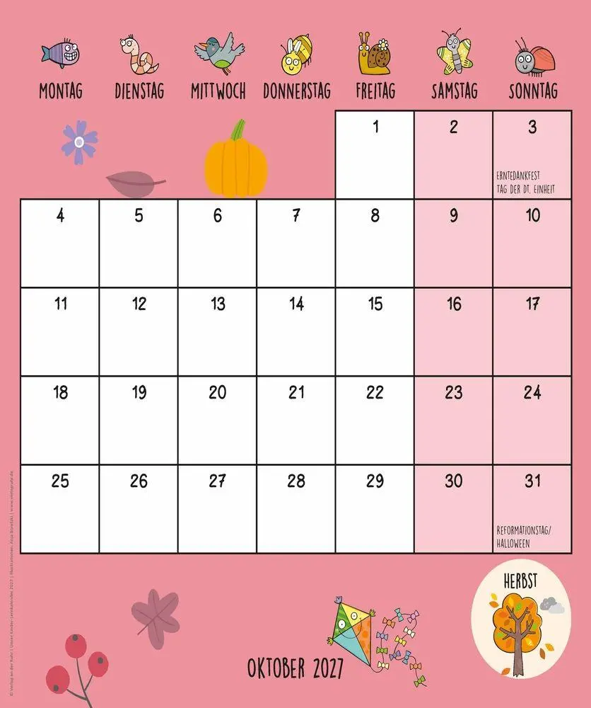 Bild: 9783834670380 | Unser Kinder-Lernkalender 2027 | Anja Boretzki | Kalender | 12 S.