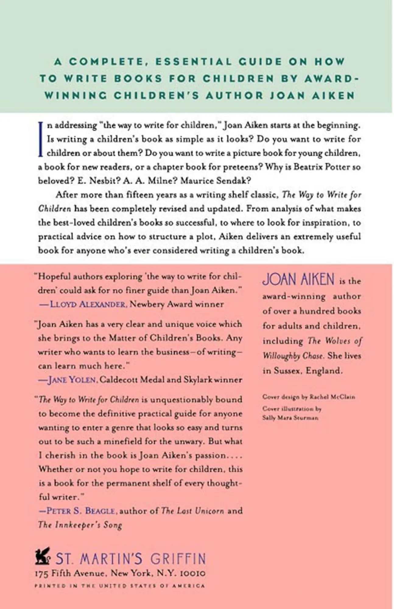 Rückseite: 9780312200480 | The Way to Write for Children | Joan Aiken | Taschenbuch | Englisch