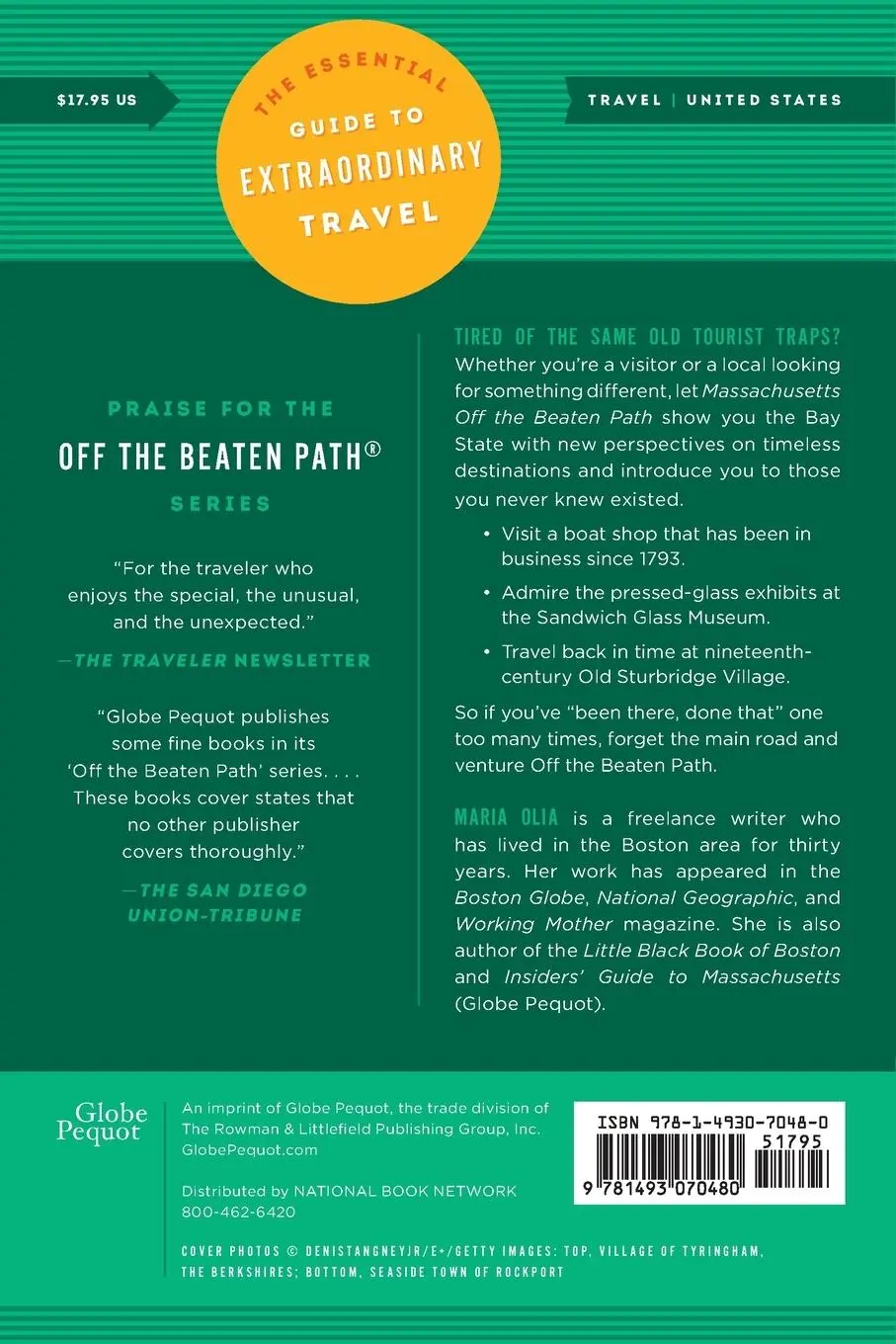 Rückseite: 9781493070480 | Massachusetts Off the Beaten Path® | Discover Your Fun | Maria Olia